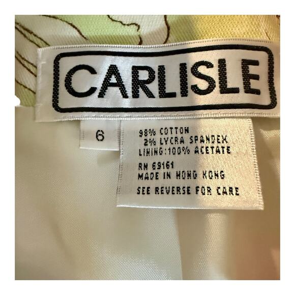 Carlisle Vintage Floral Zip Jacket Tropical Cotton Stretch Long Sleeve Pastel 6 - Picture 5 of 7